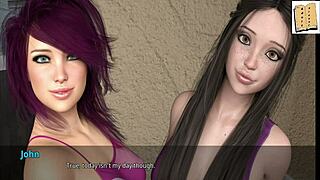 Nineteen cheerleaders warmly welcome john in college setting