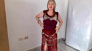 Hot milf Mariaold teases with big Oriental cosplay tits