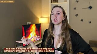 pov femdom goddess humiliates with jerk off instructions.