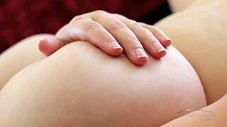 Betty, the curvy BBW, fingers her hairy pussy passionately.