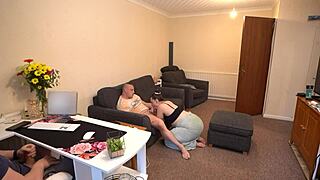 Cuckold husband watches wife with bodybuilder