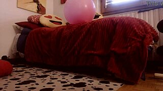 I love this Italian milf cumming on balloons, all wet.