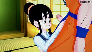 Chichi bangin' Gohan and Goku in wild threesome, uh, Dragon Ball Zex 4 fantasy!