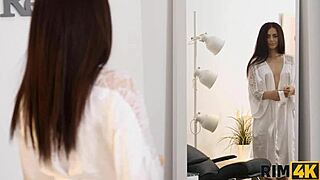 i'm rim4k seductive brunette lovin tonguin man's butt