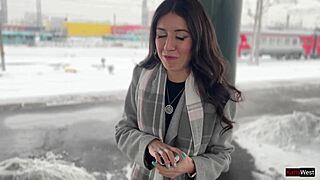 I can't believe this beauty fucked on a train for cash!