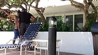 White swingers in Miami paid us to watch his wife suck black cocks.