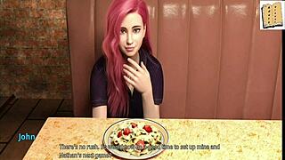 Chatting with Gorgeous Pink Haired Milf in Anime