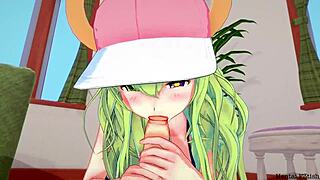 Dragon Maid Hentai Lucoa Rides Huge Cock Hard!