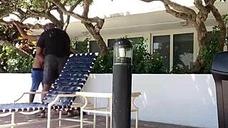 White swingers in Miami paid us to watch his wife suck black cocks.