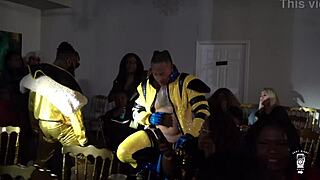 X-Men strip naked for MILFs in outdoor anal scene