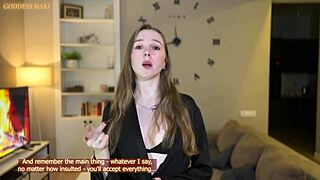 pov femdom goddess humiliates with jerk off instructions.