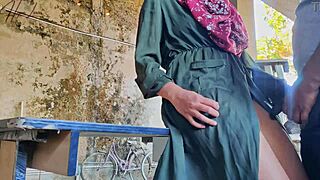 Fucking a stunning Spanish babe in tight dress at abandoned building!