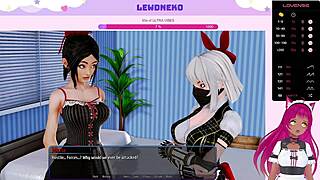 lewdneko says, 'playing harem hotel with creampie'