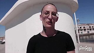 I saw arianna's big tits in sexy french anal