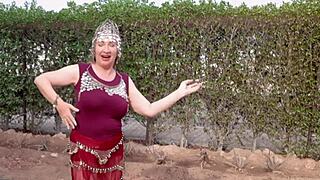 Hot milf Mariaold teases with big Oriental cosplay tits