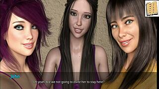 Nineteen cheerleaders warmly welcome john in college setting