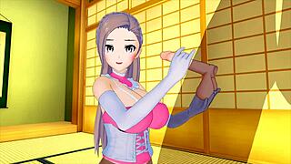 cute girl in maid costume rides big cock hard in 3d hentai