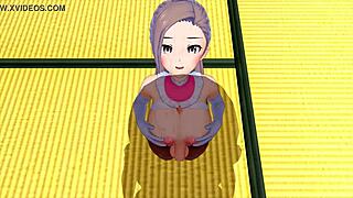 cute girl in maid costume rides big cock hard in 3d hentai