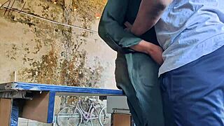 Fucking a stunning Spanish babe in tight dress at abandoned building!