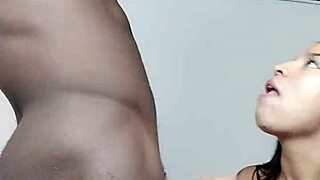 Brunette Sucks Monster Cock