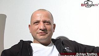 Curvy redhead MILF attempts her first porn casting.