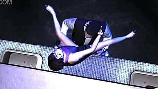 gta 4 - luis meets an asian babe kay hartman in the club bathroom for a dance and game