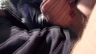 Omg I can’t believe I jerked off a stranger’s cock in public