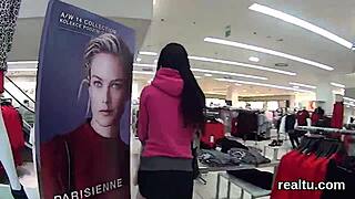 Ravishing Czech girl tempted in shopping centre, reamed in POV