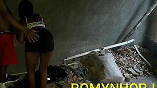 i arrived at the construction site in rio and found my horny stepdaughter alone, so i fucked her tight pussy and came hard inside