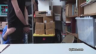 Lucky Thief Bangs Horny Milf Security Guard on Hidden Cam