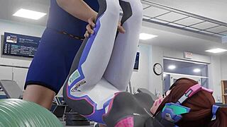 d va personal trainer in 3d cartoon