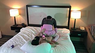 sexy trans woman dominates cock in wild chastity ride