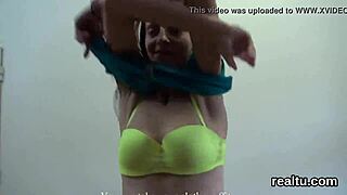 Ravishing Czech girl tempted in shopping centre, reamed in POV