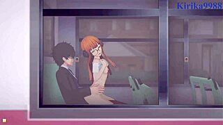 Futaba Sakura, Ann Takamaki, Ren Amamiya in Wild Persona 5 Hentai Action!