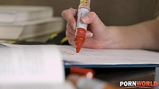 Horny College Girl's Annoying Homework Leads To Intense Anal Fucking