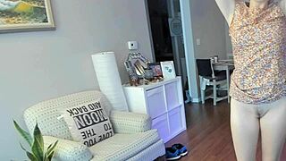 Spy cam caught my top fetish in action. Small penis humiliation unfolds live.
