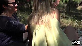 Simona's eager friend satisfies her with a lucky cock