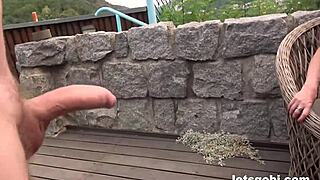 Bisexual neighbors join us for outdoor hardcore groping and wild fucking