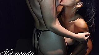 Sexy housewife flashes in group orgy at swing house