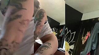 White brunette teen gags and moans for BLM during intense interracial doggystyle.