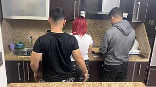 Unbelievable! Japanese Bride Cheats with Big Black Cock at Wedding Beside Husband!