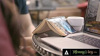 Mature milf Syren De Mer's pussy gets roughly fingered by her 20yo secret admirer in wild reality.