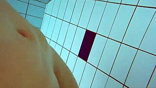 Hot Brunette Lola With Big Tits In Wet Pool Bikini