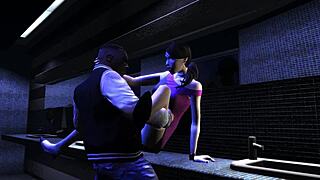gta 4 - luis meets an asian babe kay hartman in the club bathroom for a dance and game