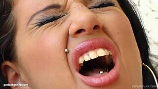 give me pink presents as sabina blue has fun alone masturbating with fingering