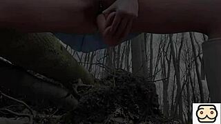 Young Wild Single Craves Dildos in Forest Frenzy!