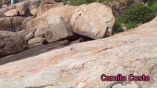 hey, forgot sunscreen at the beach, got double penetrated instead!