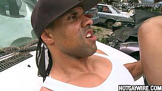 Black thug gets railed by blond guy in ghetto amateurs