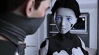 projekt passion blowjob from horny busty brunette ai sex robot girl gaming visual novel