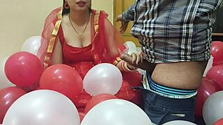 Desi hot wife fucked hard by husband on first night. How deep can he go in Hindi?